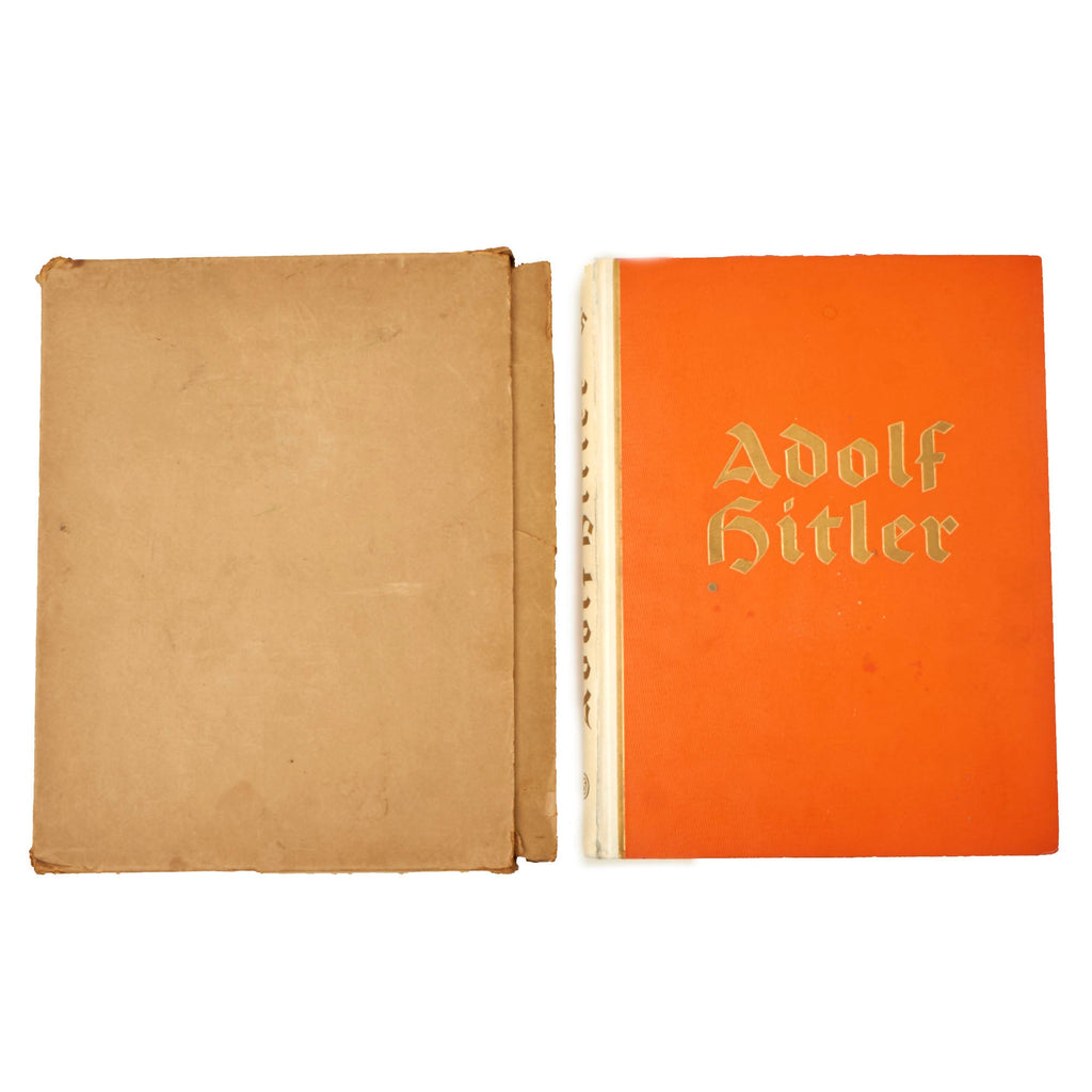 Original German WWII NSDAP Adolf H - Pictures of the Life of Der Führer Cigarette Card Album with Slip Cover & Packaging Original Items