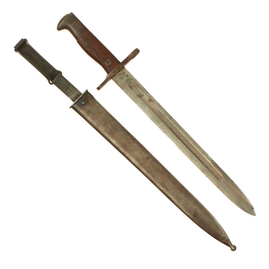 Original U.S. Philippine - American War Model 1892 Krag Rifle Bayonet and 2nd Pattern Scabbard - Dated 1899