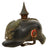 Original German WWI Named & Unit-Marked Prussian M1895 Pickelhaube Spiked Helmet with Original Cockades and Broken Chinstrap - Marked to 30th Pioneer Regiment - Size 57