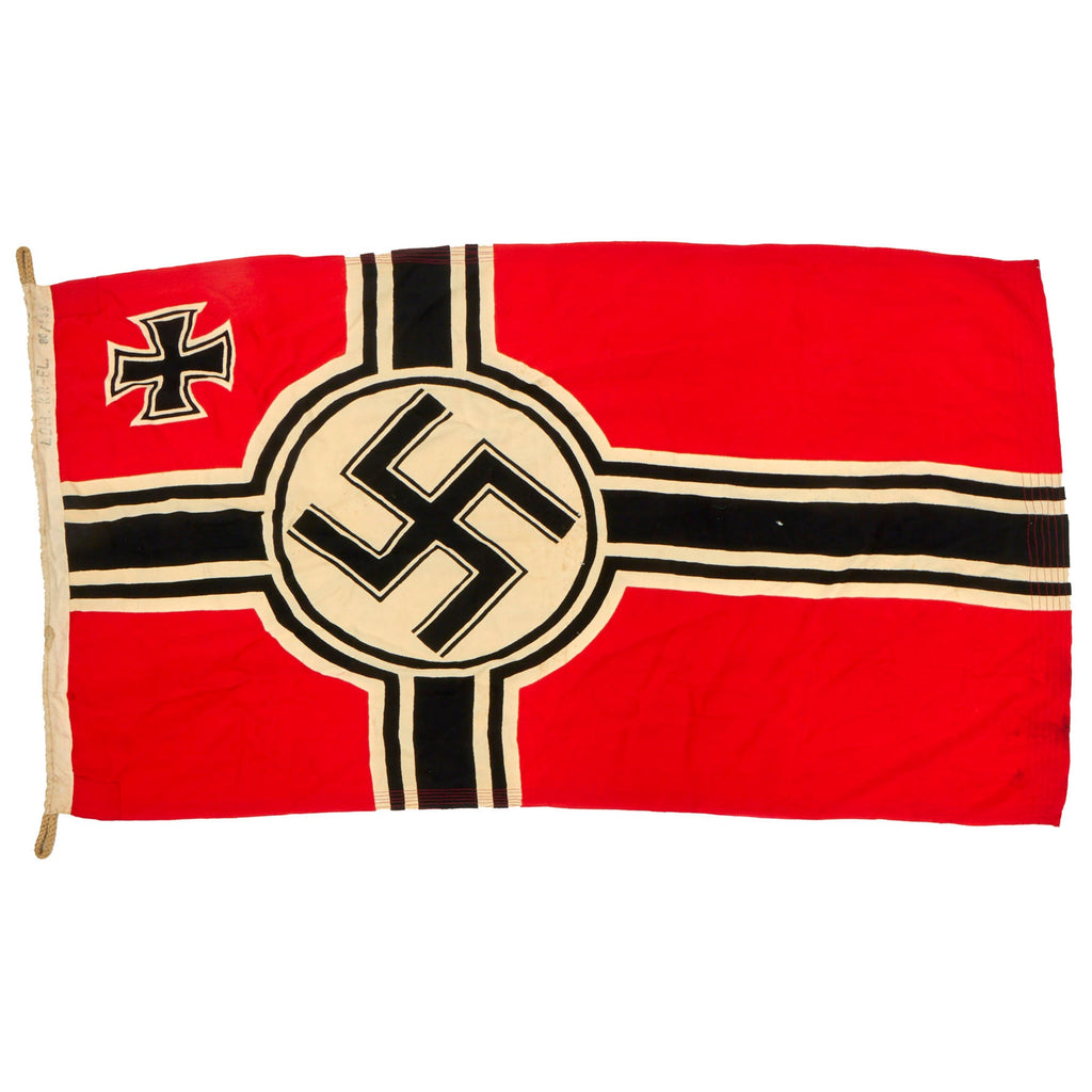 Original German WWII 80cm x 135cm National Battle Flag by LOH - Reichskriegsflagge Original Items