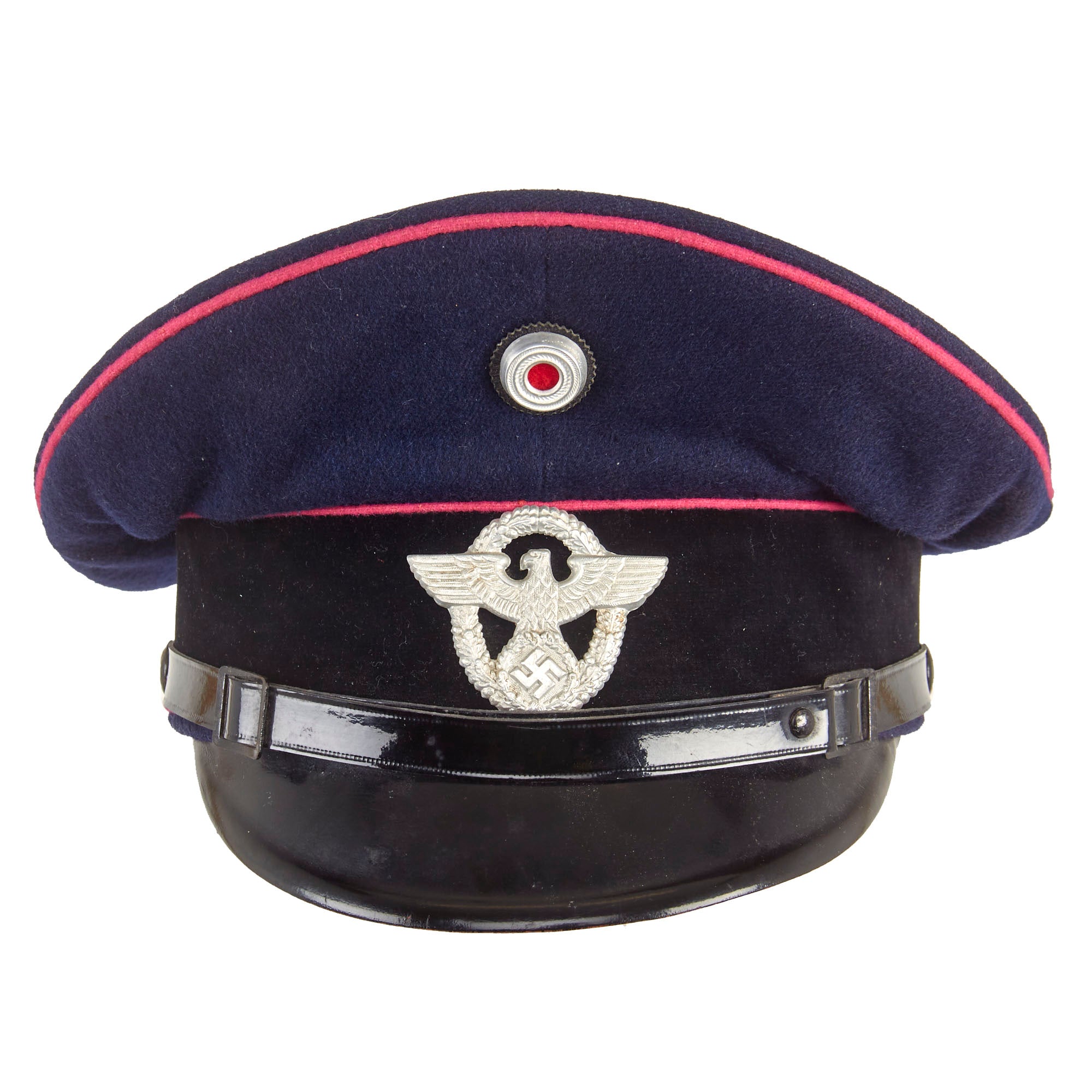 Original German WWII Fire Protection Police EM/NCO Schirmmütze Visor C ...