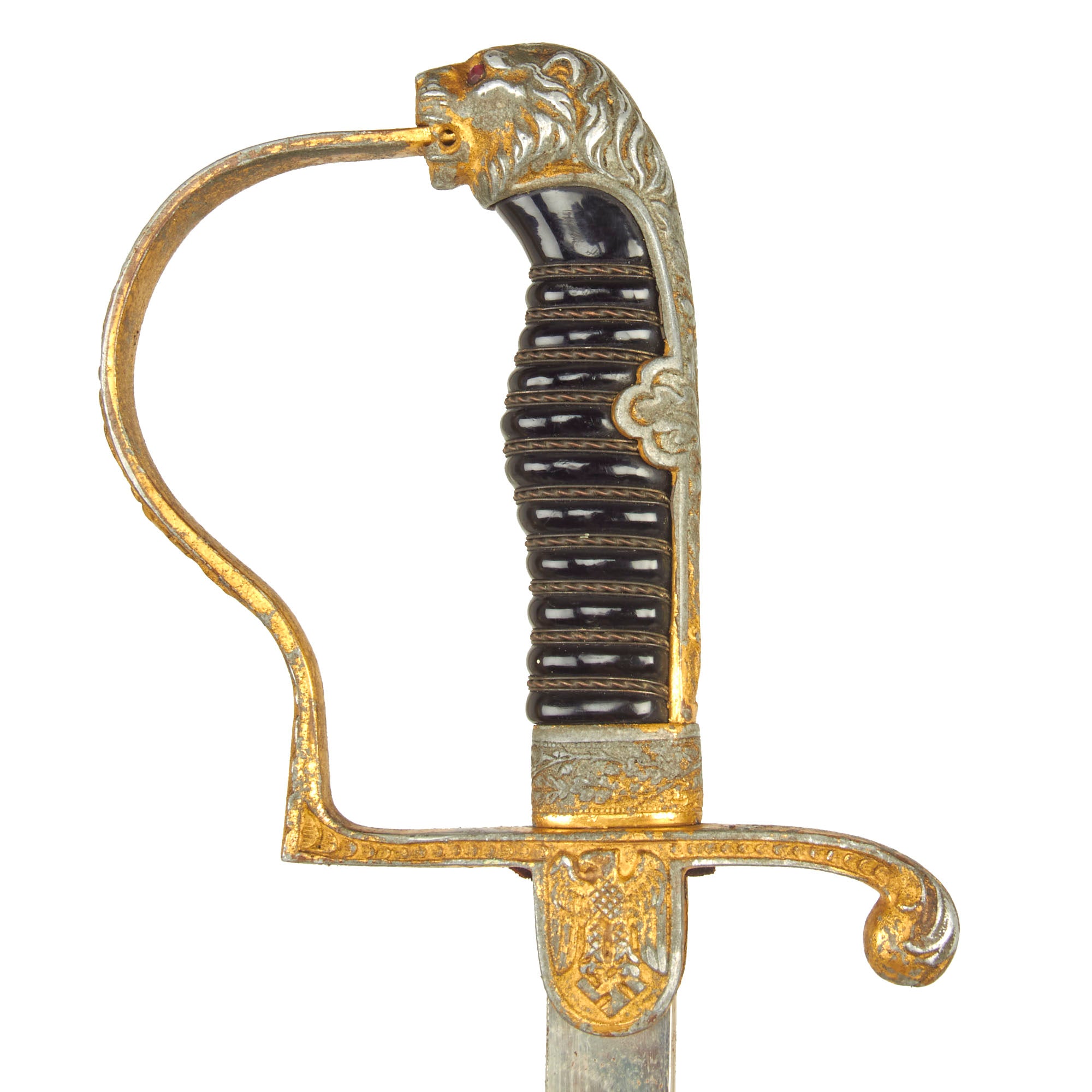 Original German WWII Army Officers Lion Head Sword by F. W. Höller of ...