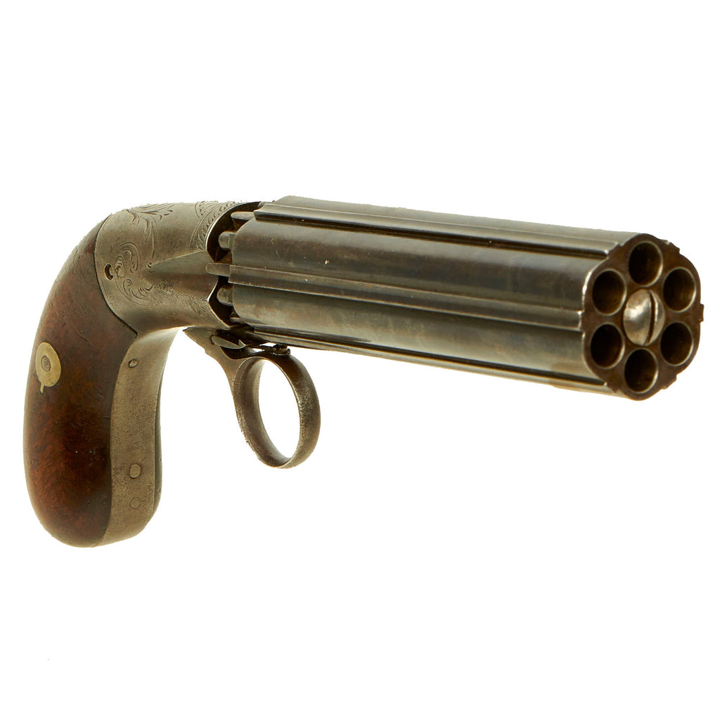 Original 19th Century U.S. Manufactured J.R. Cooper Style Underhammer Pepperbox Percussion Revolver - circa 1850 Original Items