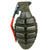 Original U.S. Cold War Era Oversized Resin Mk. II Pineapple Grenade with M213 Fuze & American Flag-Painted Spoon - Contemporary