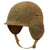 Original U.S. WWII USAAF Bomber Crew M3 Steel FLAK Helmet with Painted U.S. Army & Medic / Cross Symbols - Full Liner & Chinstrap