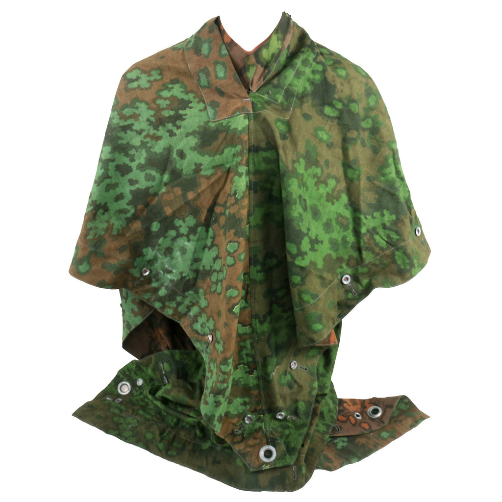 Original Rare German WWII Waffen-SS Zeltbahn Tent Quarter & Poncho in Oak Pattern A Camouflage Original Items