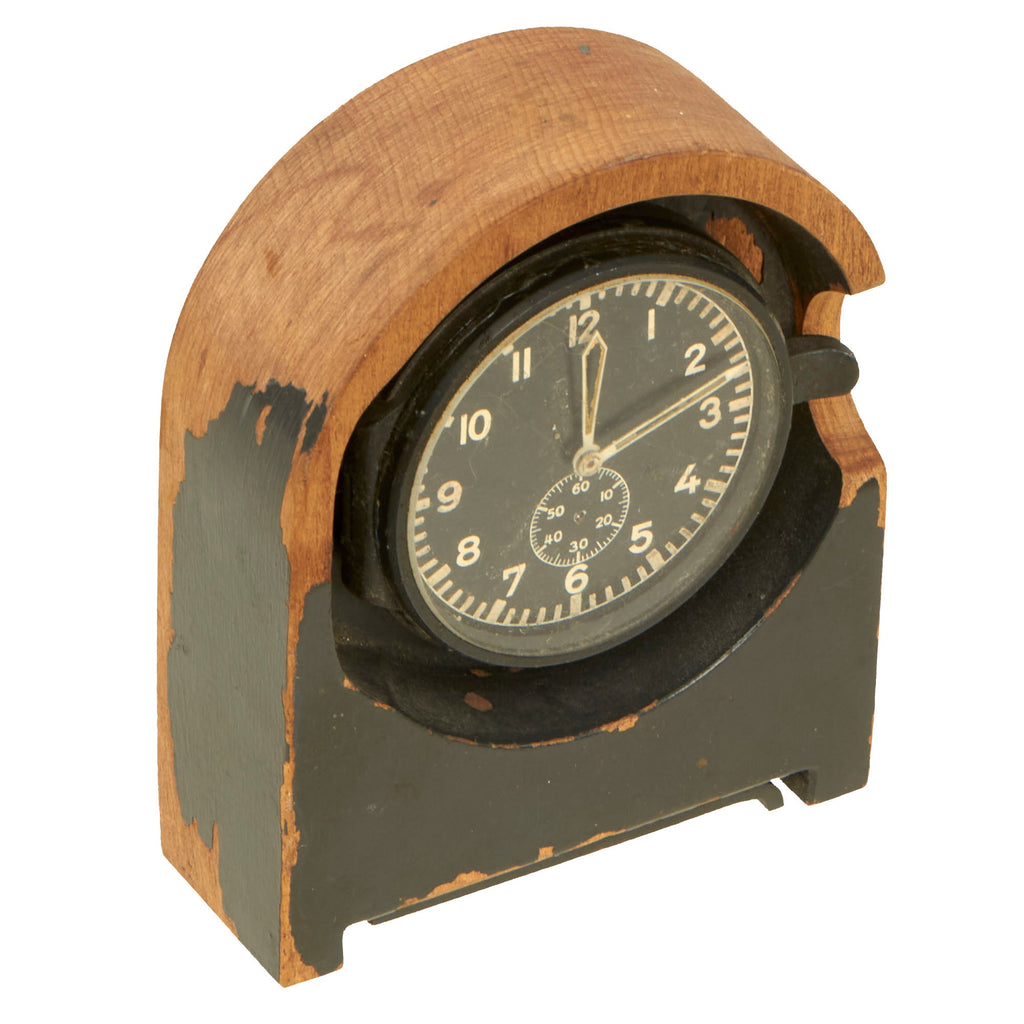 Original German WWII Luftwaffe FL25591 Radio Operators Clock by Junghans with Fold Out Legs - Non-Functional Original Items