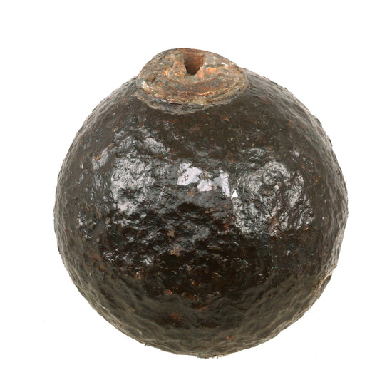 Original U.S. Civil War Federal INERT 12 Pdr Cannonball For Use With a Bormann Timed Fuse - Ground Dug at Missionary Ridge Battlefield