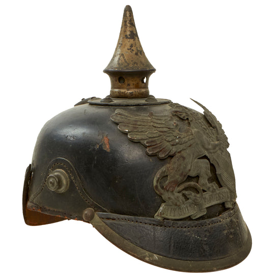 Original Imperial German WWI Grand Duchy of Baden M1915 Infantry EM/NCO Pickelhaube Helmet - As Is