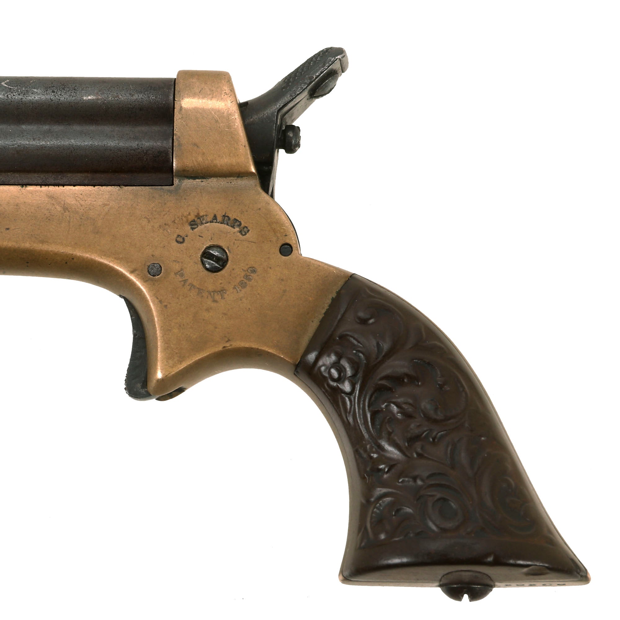 Original U.S. Sharps Model 1A .22 Rimfire 4 Barrel Brass Frame Pepperb ...