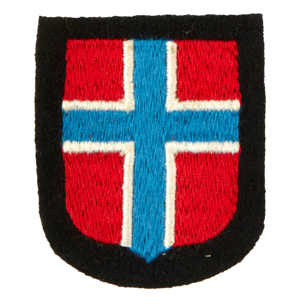 Original German WWII Waffen SS Norwegian Volunteer Sleeve Shield Insignia - Unissued Original Items