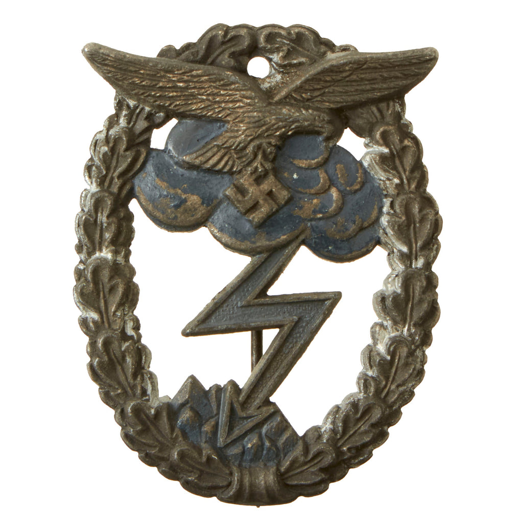 Original German WWII Luftwaffe Ground Assault Badge Attributed to Arno Wallpach of Stuttgart - Erdkampfabzeichen der Luftwaffe Original Items