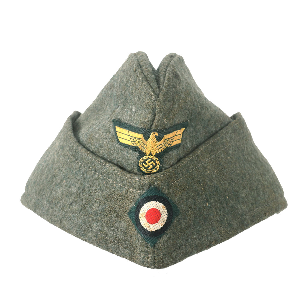 Original German WWII Kriegsmarine Coastal Artillery M38 Overseas Wool Cap in size 57 - Küstenartillerie