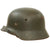 Original Rare German WWII Waffen SS M40 Single Decal Helmet with 55cm Liner and Chinstrap - Stamped ET62 Original Items