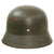 Original Rare German WWII Waffen SS M40 Single Decal Helmet with 55cm Liner and Chinstrap - Stamped ET62 Original Items