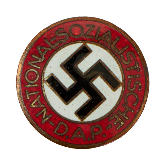 Original German NSDAP Party Enamel Buttonhole Membership Badge by Hermann Aurich - RZM M1/105 Original Items