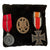 Original German WWII Funeral Pillow Medal Grouping with Eastern Front Medal, EKII, and GAB - 3 Awards Original Items