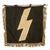 Original German WWII DJ Deutsches Jungvolk German Youth Organization Fringed Trumpet Banner - 19" x 19 ½" Original Items