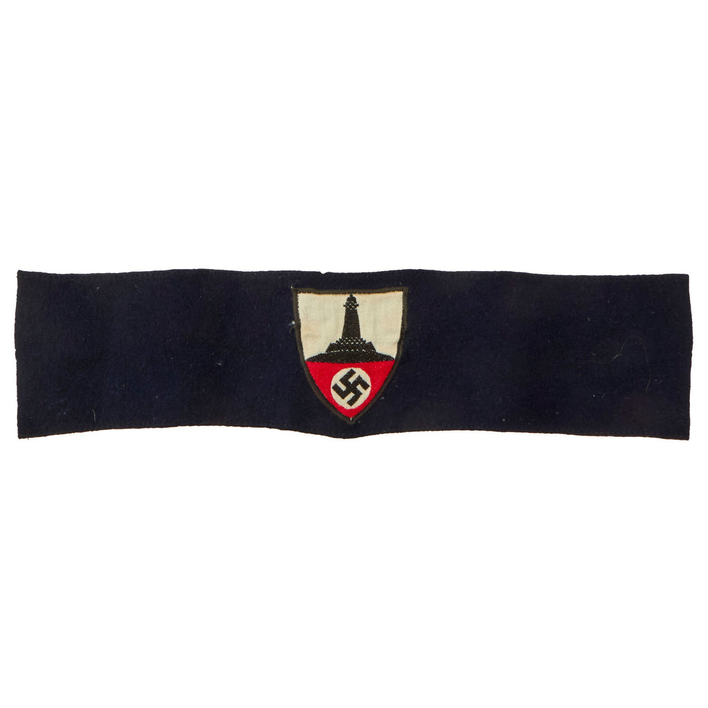 Original German WWII National Socialist State Veteran's Association Felt Armband with BeVo Insignia - NSRKB Original Items