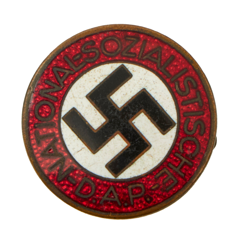 Original German NSDAP Party Enamel Membership Badge Pin by Gustav Brehmer - RZM M1/101