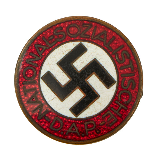 Original German NSDAP Party Enamel Membership Badge Pin by Gustav Brehmer - RZM M1/101