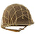 Original U.S. WWII Named M1 Front Seam Swivel Bale Helmet with Westinghouse Liner & Helmet Net