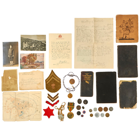 Original U.S. WWI 6th Division Soldier’s Diary & Medal Grouping with Dog Tag & Ephemera - Francis S. Champion