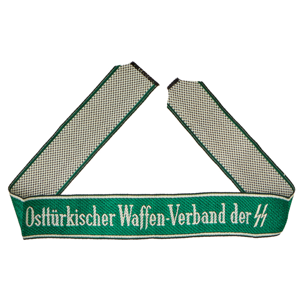 Original Unissued German WWII BeVo Embroidered Waffen SS Eastern Turkish Volunteer Cuff Title - Osttürkische Waffen-Verbände der SS