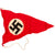 Original German WWII NSDAP National Socialist 14" x 20" Pennant and Small 11" x 14" Flag Set