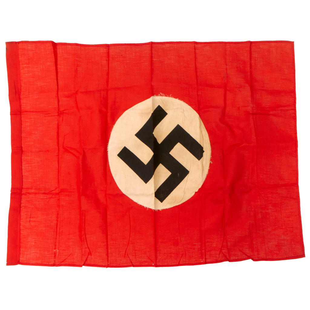 Original German WWII NSDAP Small Double Sided National Political Flag - 20 ¼" x 27 ½"