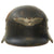 Original German WWII Early M34 Civic Square Dip Luftschutz Air Defense Steel Helmet - Service Worn Original Items