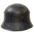 Original German WWII Early M34 Civic Square Dip Luftschutz Air Defense Steel Helmet - Service Worn Original Items