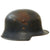 Original German WWII Early M34 Civic Square Dip Luftschutz Air Defense Steel Helmet - Service Worn Original Items