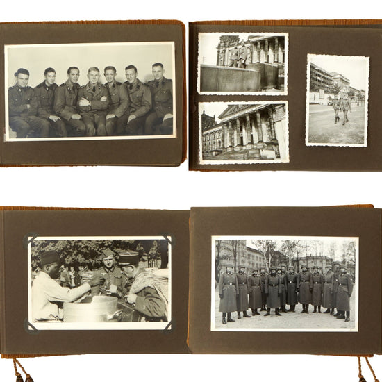 Original German WWII Waffen-SS Personal Photo Album with Men in Uniform - Formation - Reichstag - 62 Photos Original Items