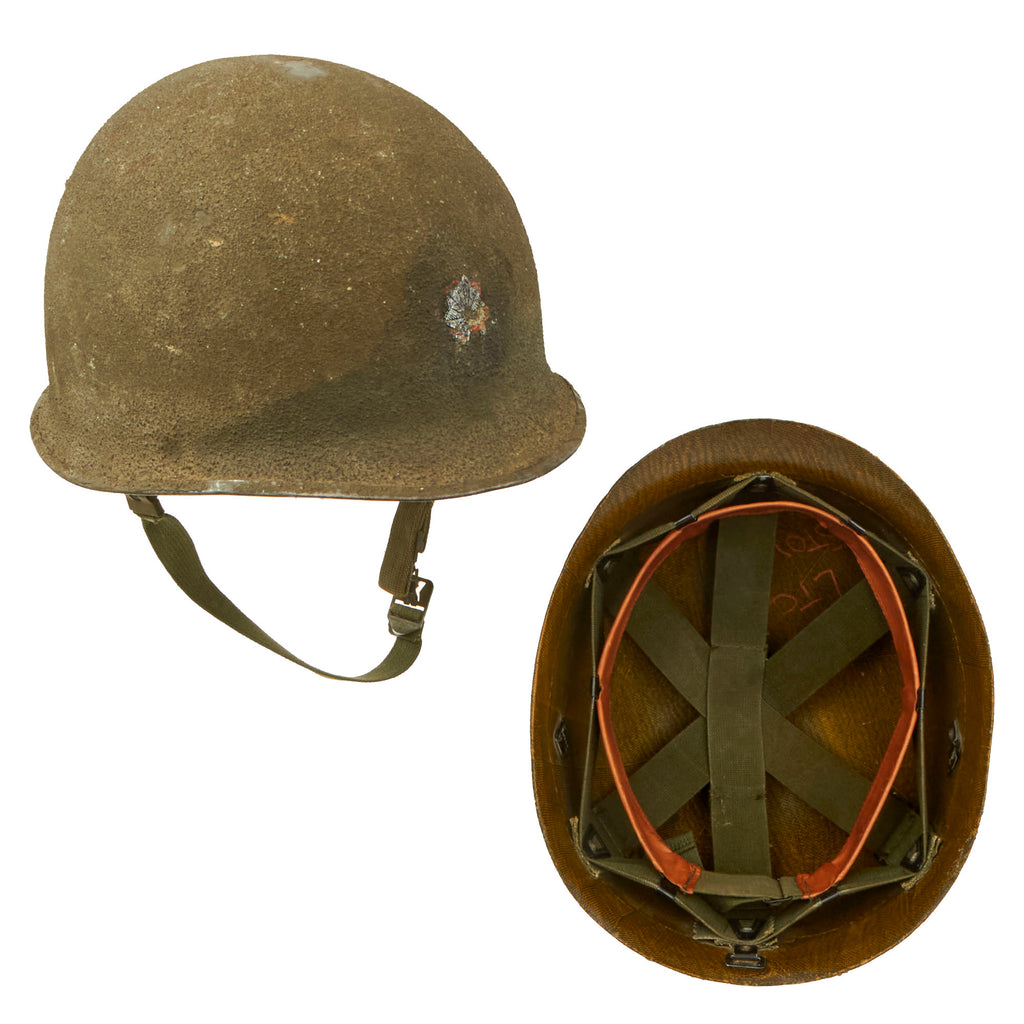 Original U.S. Vietnam War M1 Helmet with Lt. Colonel Insignia & Named Liner - LTC Stout