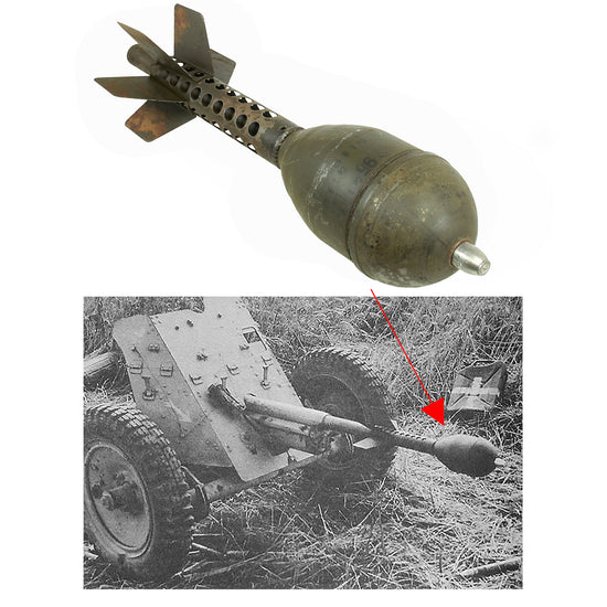 Original German WWII PAK 36 Stielgranate 41 37mm High Explosive Anti-Tank Stick Grenade - 1942 Dated Body