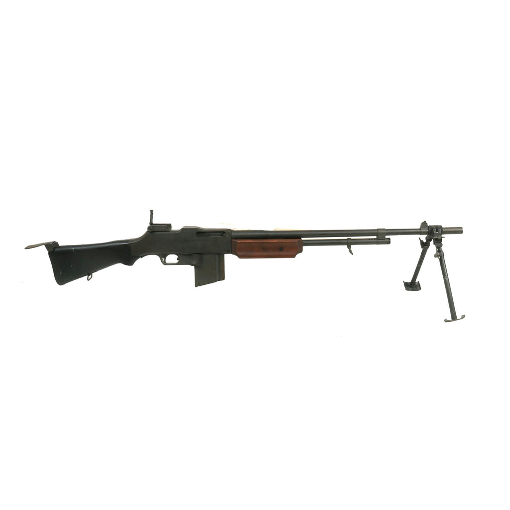 Original U.S. Korean War BAR Browning M1918A2 Display Gun Constructed using Genuine Parts with Magazine - H.S.A. Barrel Dated 4-53 Original Items