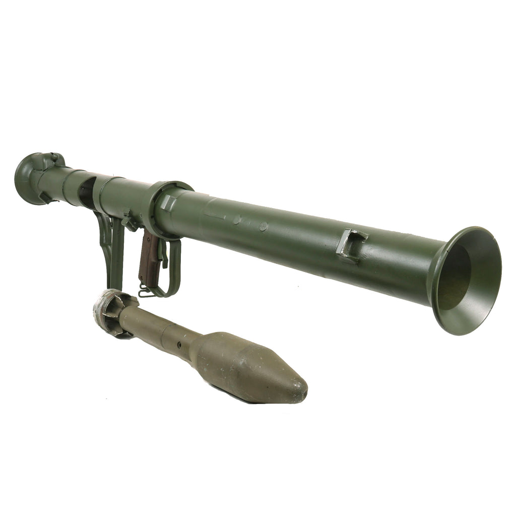 Original U.S. Deactivated M20 A1 B1 3.5 Inch Super Bazooka Rocket Launcher with Inert 1951 Dated Practice Rocket