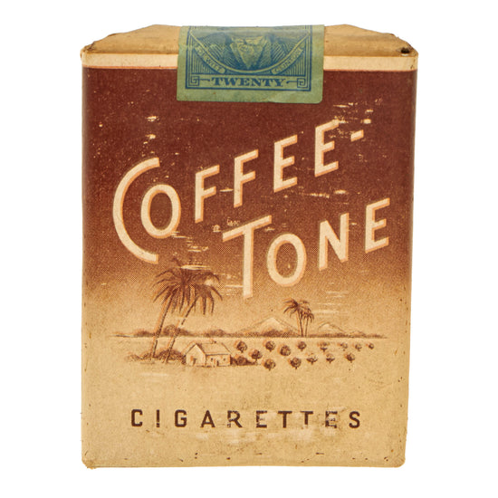 Original U.S. WWII Pack of Coffee-Tone Cigarettes - Unopened with Tax Stamp