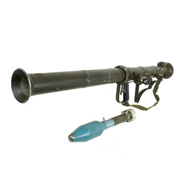 Original U.S. M20 A1 B1 3.5 Inch Super Bazooka Deactivated Rocket Launcher by Birtman Elec. Co. with Inert Practice Rocket and Sling