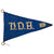 Original German WWII Association for German Cultural Relations Abroad VDA Pennant with Chain-Stitched Letters & Tinnie - 6" x 9½”