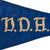 Original German WWII Association for German Cultural Relations Abroad VDA Pennant with Chain-Stitched Letters & Tinnie - 6" x 9½”