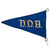 Original German WWII Association for German Cultural Relations Abroad VDA Pennant with Chain-Stitched Letters & Tinnie - 6" x 9½”