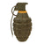 Original U.S. WWII Inert MkII Pineapple Grenade with Yellow Ring & M10A3 Fuze