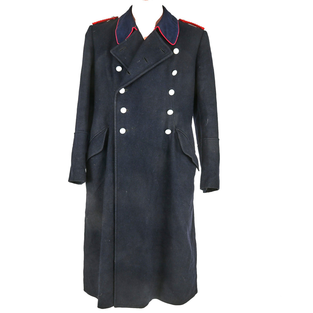 DRAFT Original German WWII Fire Police M36 Wool Greatcoat Original Items