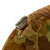 Original U.S. Korean War 1st Marine Division Rear Seam Swivel Bale M1 Helmet with Stenciled HBT USMC Camouflage Cover