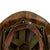 Original U.S. Korean War 1st Marine Division Rear Seam Swivel Bale M1 Helmet with Stenciled HBT USMC Camouflage Cover