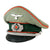 Original German WWII Named and Regt. Marked Army Heer Artillery Officers Schirmmütze Visor Crush Cap - Service Damaged