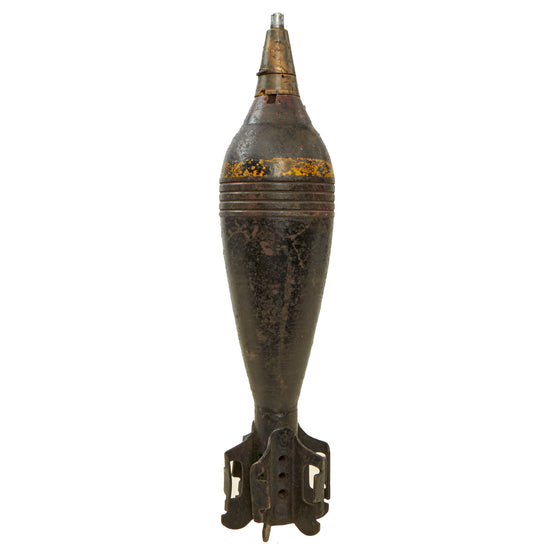 Original Japanese WWII Type 100 HE 81mm Inert Mortar Round with Type 88 Impact Fuse - dated 1943