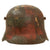 Original Imperial German Splotch Camouflage-Painted M16 Stahlhelm Helmet with Send-Home Address by U.S. Soldier - Full Liner & Chinstrap - Marked Q66